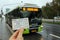 18 Oct 2019, Luxembourg-public transport ticket held in fingers.