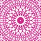 18 sided Pink Concentric Flower Design Mandala.