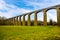 The 18 stone arches and cast iron trough of the Pontcysyllte Aqueduct the highest in the world on the Ellesmere canal