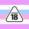 18 under sign warning symbol on the intersex pride flags background, LGBTQ pride flags of lesbian, gay, bisexual, transgendered,