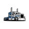 18 Wheeler Freight Semi Truck Vector Illustration