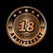 18 years anniversary celebration. 18th anniversary logo design. Eighteen years logo.