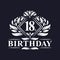 18 years Birthday Logo, Luxury 18th Birthday Celebration