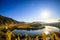 180-degree Moselle loop, vineyards, landscape and lighting in the morning, sunrise in autumn