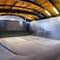 182 A contemporary urban skate park with sleek ramps, vibrant street art, and a vibrant atmosphere, attracting skateboarders and