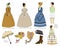 1830-70 Victorian women`s historical fashion