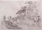1850 Thomas Watson Pencil Sketch Drawing Portuguese Macao A-Ma Temple Landscape Vintage Treasure Macau Antique Art