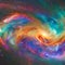 1866 Abstract Galaxy Art: A captivating background featuring abstract galaxy art with swirling nebulae, cosmic colors, and a sen