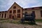 1872 wyoming territorial prison u.s. Marshall wagon ready to transport prisoners