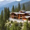 188 A luxurious mountain chalet with panoramic mountain views, a private helipad, and world-class amenities, providing an exclus