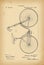 1890 Patent Velocipede Bicycle history invention