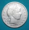 1896 United States of America silver half dollar