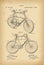 1898 Patent Velocipede Bicycle history invention