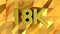 18K Hallmark on gold pattern background