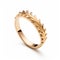 18k Rose Gold Leaf Ring With Neoclassicist Influences