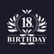 18th Birthday logo, 18 years Birthday celebration
