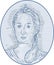 18th Century Russian Empress Bust Oval Drawing