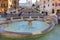 18th century Spanish Steps in Piazza di Spagna and baroque Fountain of the Boat, Rome, Italy