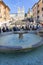 18th century Spanish Steps in Piazza di Spagna and baroque Fountain of the Boat, Rome, Italy