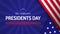18th february american holiday Presidents day horizontal banner concept with US flag elements and stars on blue background. -