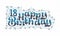 18th Happy Birthday lettering, 18 years Birthday beautiful typography design with blue and black dots, lines, and leaves