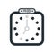 The 19:00, 7pm icon isolated on white background, clock and watch, timer, countdown symbol, stopwatch, digital timer vector icon