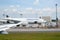 19. Frankfurt Airport, Germany. Boeing 777 Freighter in Lufthansa Cargo depot.