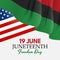 19 June African American Emancipation Day. Juneteenth Freedom Day. 19 June African American Emancipation Day holiday