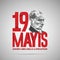 19 mayis Ataturkâ€™u anma, genclik ve spor bayrami vector