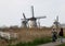 19 windmills at Kinderdijk built about 1740 is part of a larger water management system to prevent flooding.