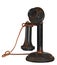 1900\'s Candlestick Telephone on White