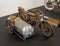 1909 found object sculpture by Michael Ulman on display in the Haas Moto Museum in Dallas, Texas.