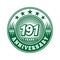 191 years anniversary celebration. 191st anniversary logo design. 191years logo.