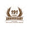 191 years anniversary. Elegant anniversary design. 191st years logo.