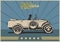 1910s, 1920s Convertible Car Vector Illustration