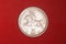 1925 year Lithuanian 5 Litas silver coin isolated