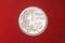 1925 year Lithuanian 5 Litas silver coin isolated