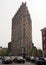 1929 multi-story residential Art Deco building, mini-version of the Flat Iron, in West Village, New York, NY