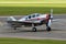 1939 Spartan 7W Executive classic aircraft taxiing after landing on Le Bourget airport. France - June 21, 2019