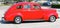 1940\'s model antique red Ford deluxe standard.