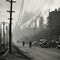 1940 smoky scene of pittsburg steel mills