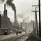 1940 smoky scene of pittsburg steel mills