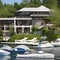 195 A luxurious lakeside resort with elegant suites, a private marina, and a range of water sports activities, providing a luxur