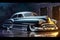 1950 Buick 8 cartoon lowrider, Generative AI