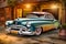 1950 Buick 8 cartoon lowrider, Generative AI