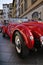 1950 built red Healey Silverstone at 1000 Miglia