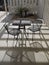 1950s Modernist garden: table and chairs