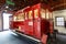 A 1950s wooden cable car in the Cable Car Museum, Wellington, New Zealand