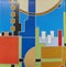 1956 Frank Lloyd Wright Mural Design Element Decoration Interior City by the Sea Music Pavilion Taliesin West Scottsdale Arizona