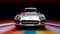 1960's Chevrolet Corvette Automotive Art on a colorful background, AI-generated.